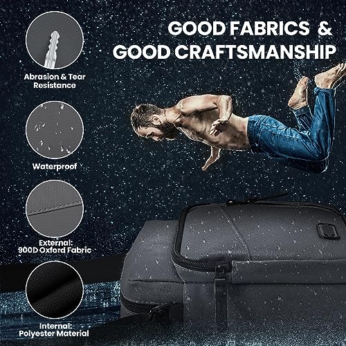 Benxdara Mens Shoulder Bag Crossbody Bag Waterproof Men's Small Side Bag with Adjustable Strap, Oxford & Polyester, Casual Crossbody Chest Sling Bag for Man & Women Outdoor Daily Use, Grey