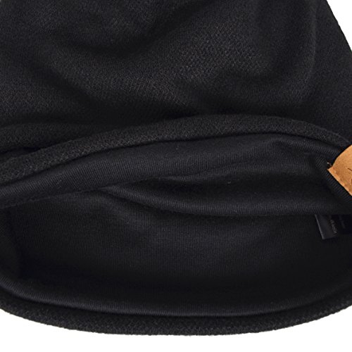 VECRY Men's Slouch Beanie Skull Cap Long Baggy Hip-Hop Winter Summer Hat (Black)