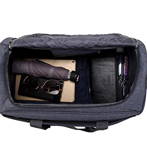 Travel Duffle Bag Waterproof Gym Sports Duffle Bag Durable Workout Gym Bag with Adjustable Shoulder Strap Foldable Holdall Bag with Padded Handle Weekend Overnight Bag for Women Men 35L Luggage Bag