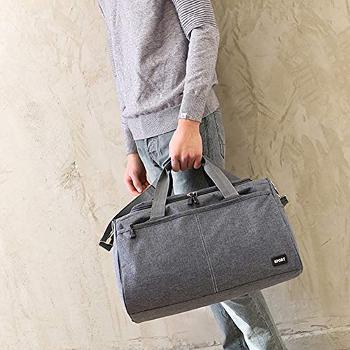 Travel Duffle Bag Waterproof Gym Sports Duffle Bag Durable Workout Gym Bag with Adjustable Shoulder Strap Foldable Holdall Bag with Padded Handle Weekend Overnight Bag for Women Men 35L Luggage Bag
