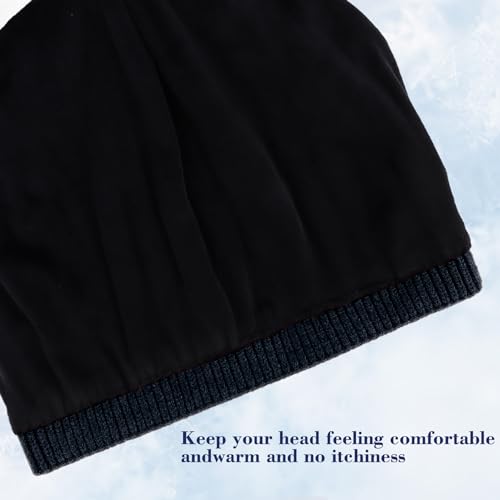 NEOLA Beanie Hat Mens - Winter Thermal Hats with Fleece Lined Skullies & Beanies Warm Soft Stretchable Knitted Cuffed Skull Caps Hats for Men Outdoor UK