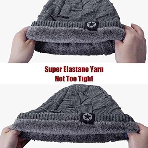 2 Pack Slouch Beanie Warm Mens Hats Soft Rasta Mens Beanies Hats Slouchy Caps Winter Hats for Men