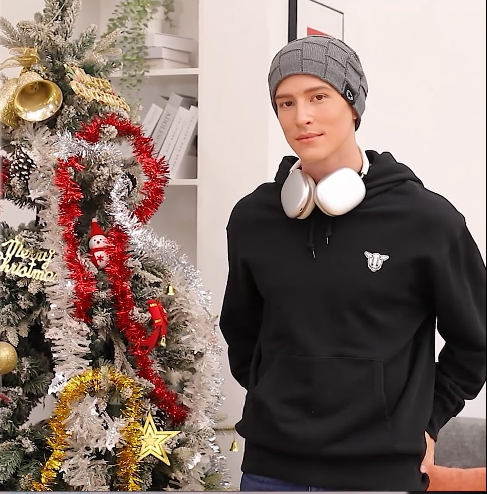 2 Pack Slouch Beanie Warm Mens Hats Soft Rasta Mens Beanies Hats Slouchy Caps Winter Hats for Men