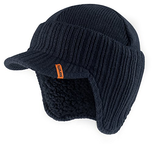 Scruffs Men's Peaked Beanie Hat, Navy Blue, One Size, T54296