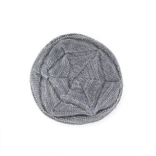DD UP Winter Beanie Hat Men Warm Knit Long Slouch Skull Cap Thermal with Soft Fleece Lining Gray