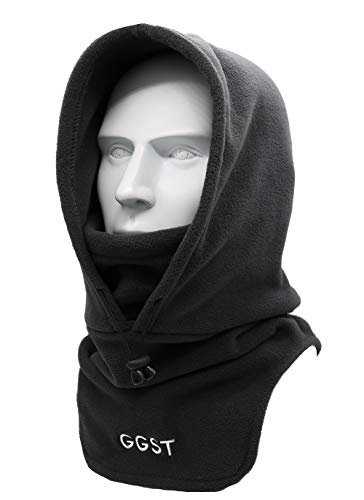GG ST Balaclava Windproof Ski Mask Winter Thermal Fleece Hood Heavyweight Neck Warmer Snood Outdoor Sports Face Covers Hat for Men & Women Gray