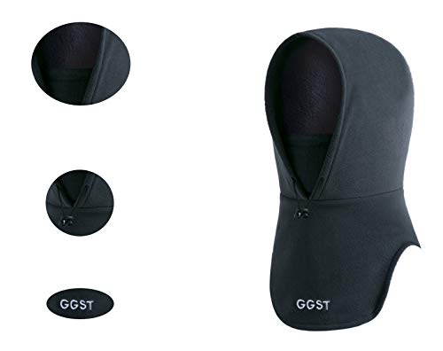 GG ST Balaclava Windproof Ski Mask Winter Thermal Fleece Hood Heavyweight Neck Warmer Snood Outdoor Sports Face Covers Hat for Men & Women Gray