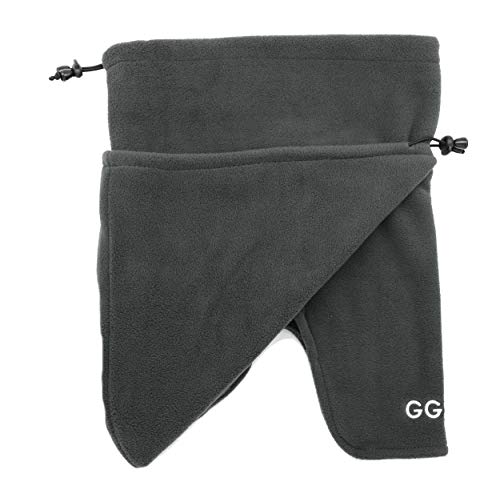 GG ST Balaclava Windproof Ski Mask Winter Thermal Fleece Hood Heavyweight Neck Warmer Snood Outdoor Sports Face Covers Hat for Men & Women Gray