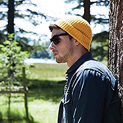 Beechfield Unisex Retro Trawler Winter Beanie Hat Baseball Cap, Black, One Size