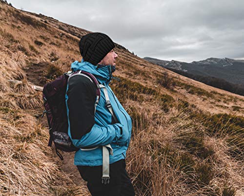 Chalier Cozy Mens Hats Slouch Beanie Hat Winter Hat Mens Knitted Baggy Mens Cap Black Beanies Hats for Mens Gifts（Black）