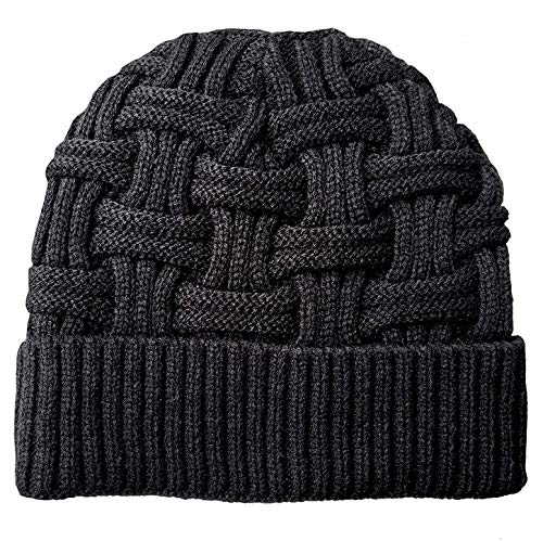 Chalier Cozy Mens Hats Slouch Beanie Hat Winter Hat Mens Knitted Baggy Mens Cap Black Beanies Hats for Mens Gifts（Black）