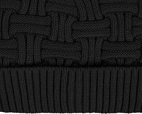 Chalier Cozy Mens Hats Slouch Beanie Hat Winter Hat Mens Knitted Baggy Mens Cap Black Beanies Hats for Mens Gifts（Black）