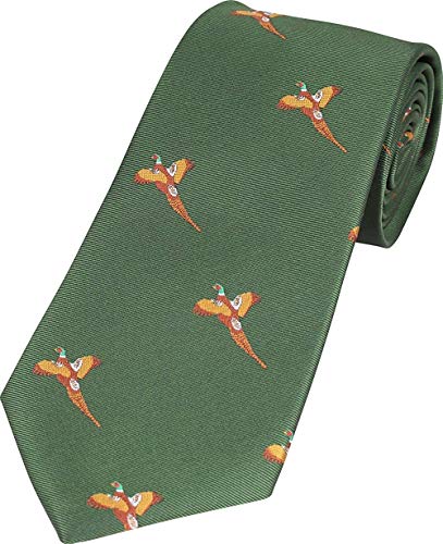 JACK PYKE Countryman Tie Pheasant Green
