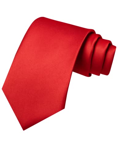 RBOCOTT 3.15" Red Tie Business Wedding Necktie for Men(8cm)