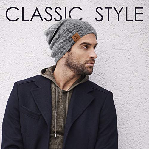 Beanie for Men, Comfortable Breathable Soft Beanie, Fashion Winter Hats for Women and Men, Gifts for Him/Her (Grey)