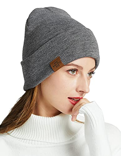 Beanie for Men, Comfortable Breathable Soft Beanie, Fashion Winter Hats for Women and Men, Gifts for Him/Her (Grey)