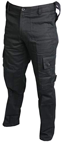 Savage Island Men's Combat Military Trousers, Black, 32W / 30L