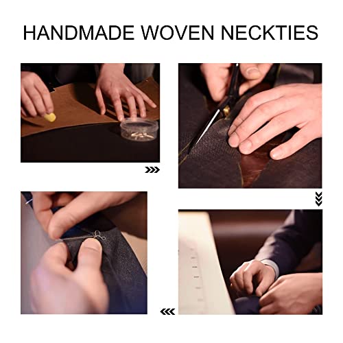 Men's Tie Solid Color Neckties For Men Business Wedding Formal Ties (Black)