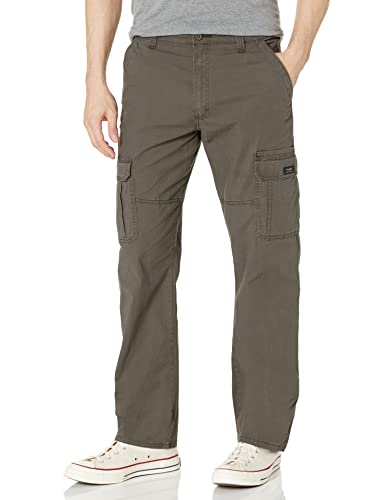 Wrangler Authentics Men's Stretch Cargo Pant Casual, Olive Drab, 36W x 30L