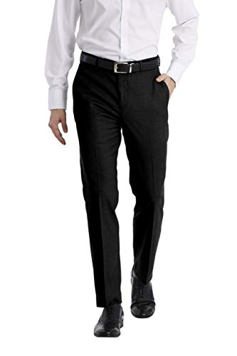 Calvin Klein Men's Slim Fit Dress Pant, Black, 33W x 32L
