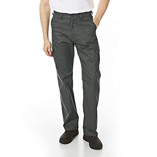 Lee Cooper LCPNT205_GRY34_38 Mens Cargo Trouser, Grey ,38W/33L (Long)