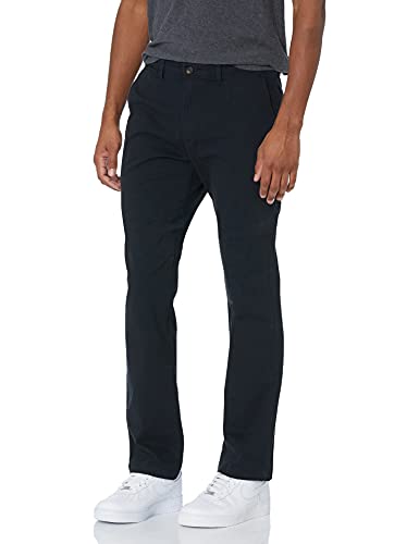 Amazon Essentials Men's Athletic-Fit Casual Stretch Chino Trousers (Available in Big & Tall), Black, 40W / 30L