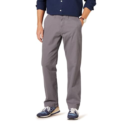 Amazon Essentials Men's Classic-Fit Casual Stretch Chino Trouser, Dark Grey, 38W / 32L