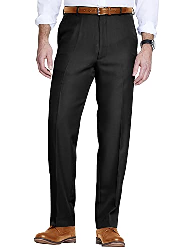 Chums | Men's | Formal Elasticated Trousers | Comfort Fit Pants | Smart Trousers for Men | Black