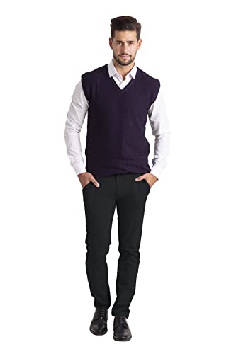 westAce Mens Chino Trousers Slim Fit Stretch Twill Casual Pants (34W / 32L, Black)