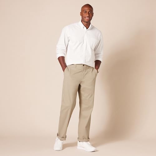 Amazon Essentials Men's Classic-Fit Casual Stretch Chino Trouser, Dark Grey, 38W / 32L