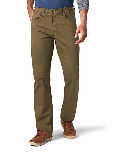 Wrangler Authentics Men's Straight Fit Twill Pant, Thistle, 36W x 30L