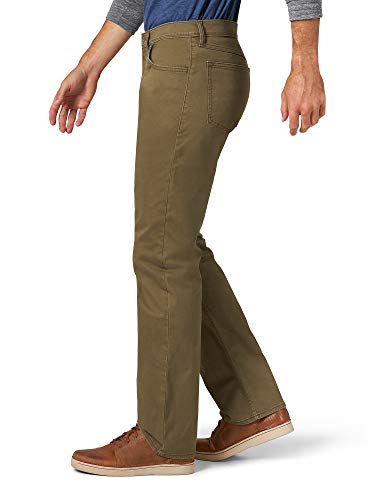 Wrangler Authentics Men's Straight Fit Twill Pant, Thistle, 36W x 30L