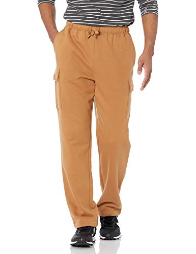 Amazon Essentials Men's Cargo Fleece Joggers, Tan, XL