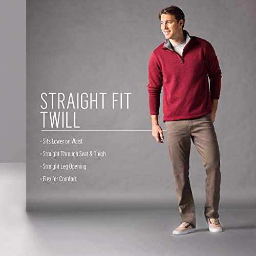 Wrangler Authentics Men's Straight Fit Twill Pant, Thistle, 36W x 30L