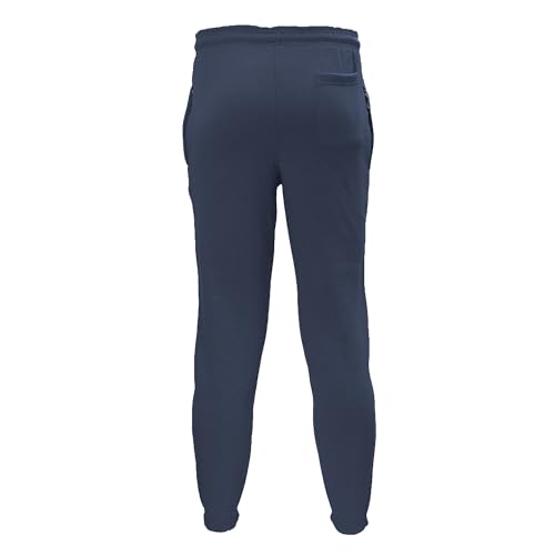 JUST LOOK Mens Fleece Jogger Bottoms Track Pants Trousers Casual Jogging Joggers with Zip Pockets (UK, Alpha, XL, Regular, Regular, Navy)