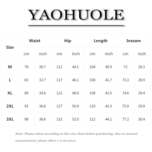 YAOHUOLE Men's Cotton Cargo Trousers Lounge Lightweight Work Pants Casual Cargo Pants Drawstring Khaki XL
