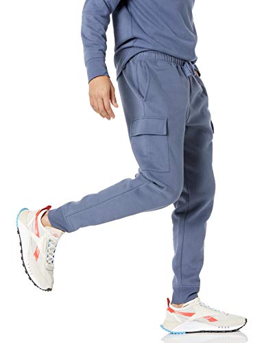 Amazon Essentials Men's Cargo Fleece Jogger, Indigo, M