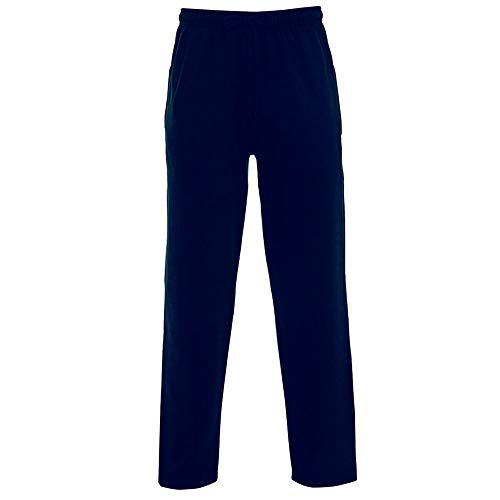 Parsa Fashions Mens Open Hem Jog Pants/Men Plain Jogging Bottoms Joggers Fleece Pants Gym Sports Trousers Plus Sizes Small to XXXXXL 5XL (L, Navy)
