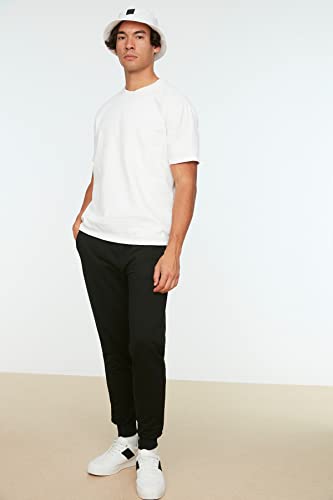 Trendyol Man Basic Normal Waist Elastic Cuff Jogger Tracksuit Bottoms Black