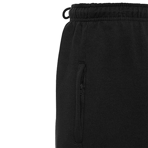 MALAIKA Mens Open Hem Jog Pants/Men Plain Jogging Bottoms Joggers Fleece Pants Gym Sports Trousers Plus Sizes Small to XXXXXL 5XL (5XL, Black)