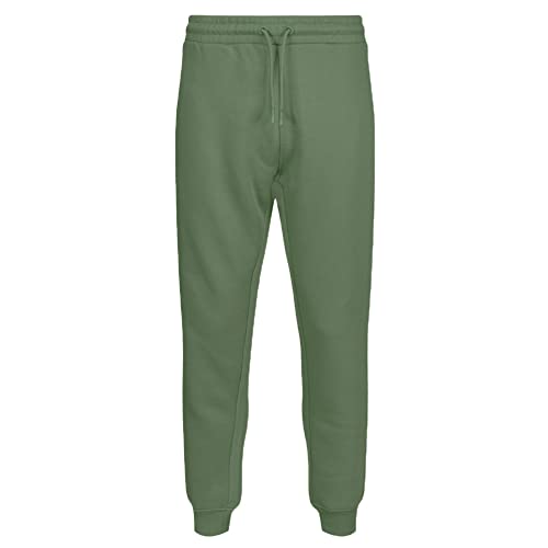 RIPT Essentials RCPNT764 Mens Soft Touch Loungewear Sweatpants Joggers Jog Pants, Army, Medium