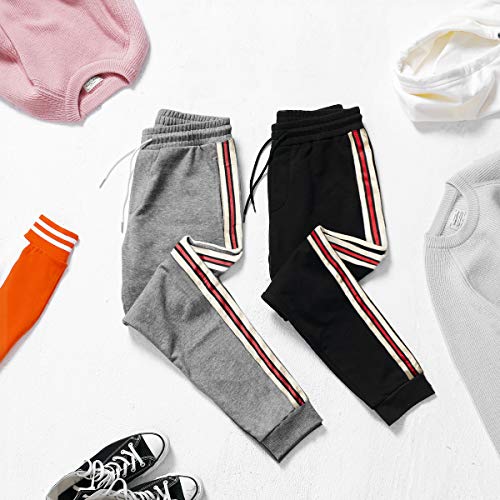 MANLUODANNI Mens Fleece Jog Pants Jogging Bottoms Trousers Joggers Brushed Lining Casual Pants Elastic Waist Zip Pockets Grey-M