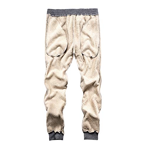 MANLUODANNI Mens Fleece Jog Pants Jogging Bottoms Trousers Joggers Brushed Lining Casual Pants Elastic Waist Zip Pockets Grey-M