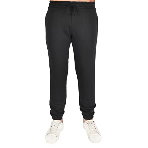 Sleepdown Men's Slim Leg Jogging Casual Pants Joggers, Black, XL