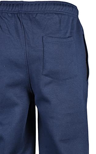 True Face Men's Trouser Fleece Elasticated Joggers Cuffed Sweatpants Plain Jogging Bottoms Navy XL