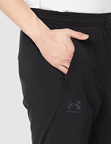 Under Armour Men's Ua Pique Pant Textured Knit Tracksuit Bottoms Loose Joggers with Sweat Wicking Fast Drying Fabric Technology, Black (001 Black, M UK