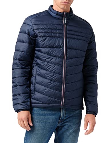 JACK & JONES Mens Hero Puffer Jacket Navy Blazer L