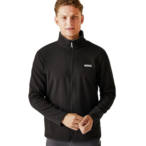 Regatta Mens Cera V Wind Resistant Softshell Walking Jacket - Black - M