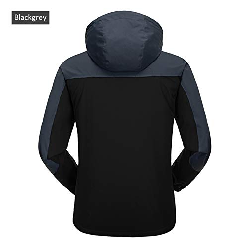 Naudamp Men's Outdoor Waterproof Jacket Lightweight Softshell Rain Coat Climbing Hiking Clothes Mountain Multi-Pockets Windbreaker