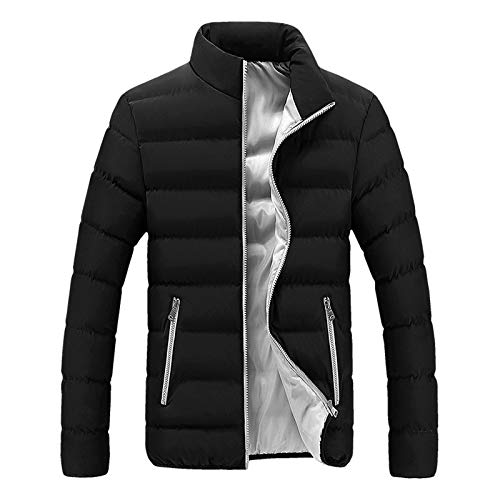 Mens Jackets Casual Stylish Big And Tall Padded Jackets For Men Motorcycle Casual Hooded Quilted Coats Winter Warm Thick Bubble Coat Casual Jacket Outerwear Work Jackets Sale Clearance Grey M